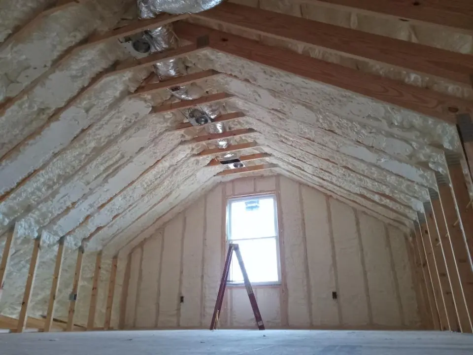 Spray foam roofing application for Crawl Space Insulation project in Lavon